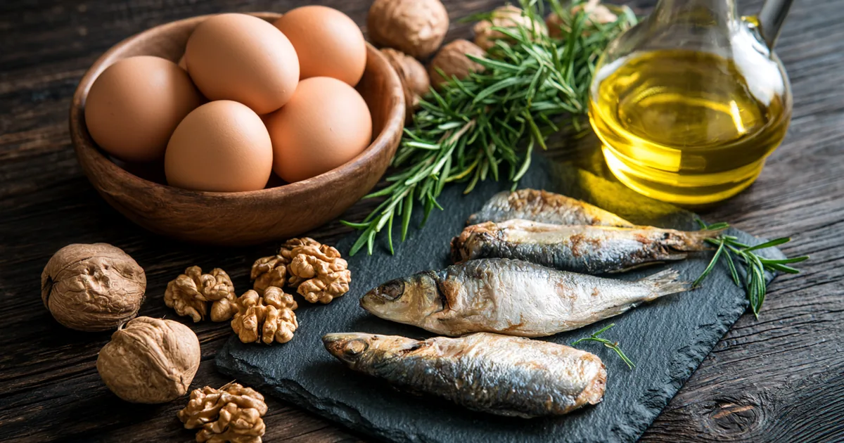Assiette d'aliments riches en zinc et en bon gras favorables à la testostérone