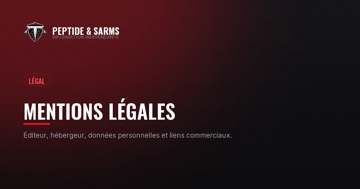 Illustration de la page des mentions légales du site Peptide et SARMs