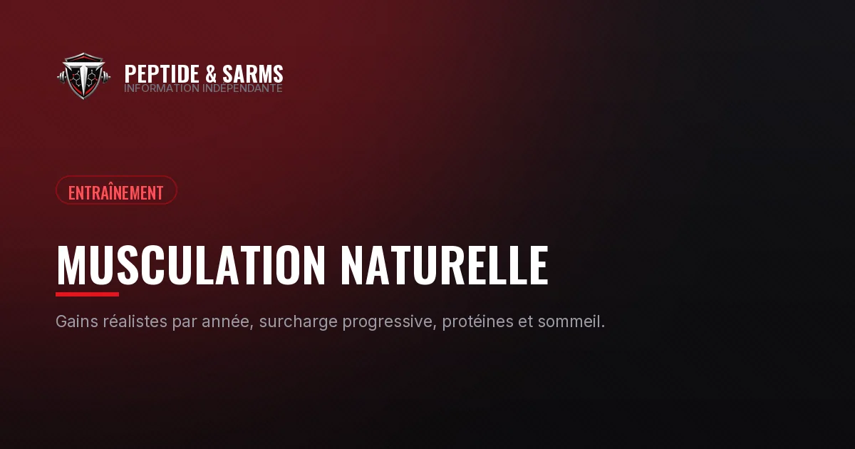 Bannière du guide sur la musculation naturelle et la progression sans produits dopants